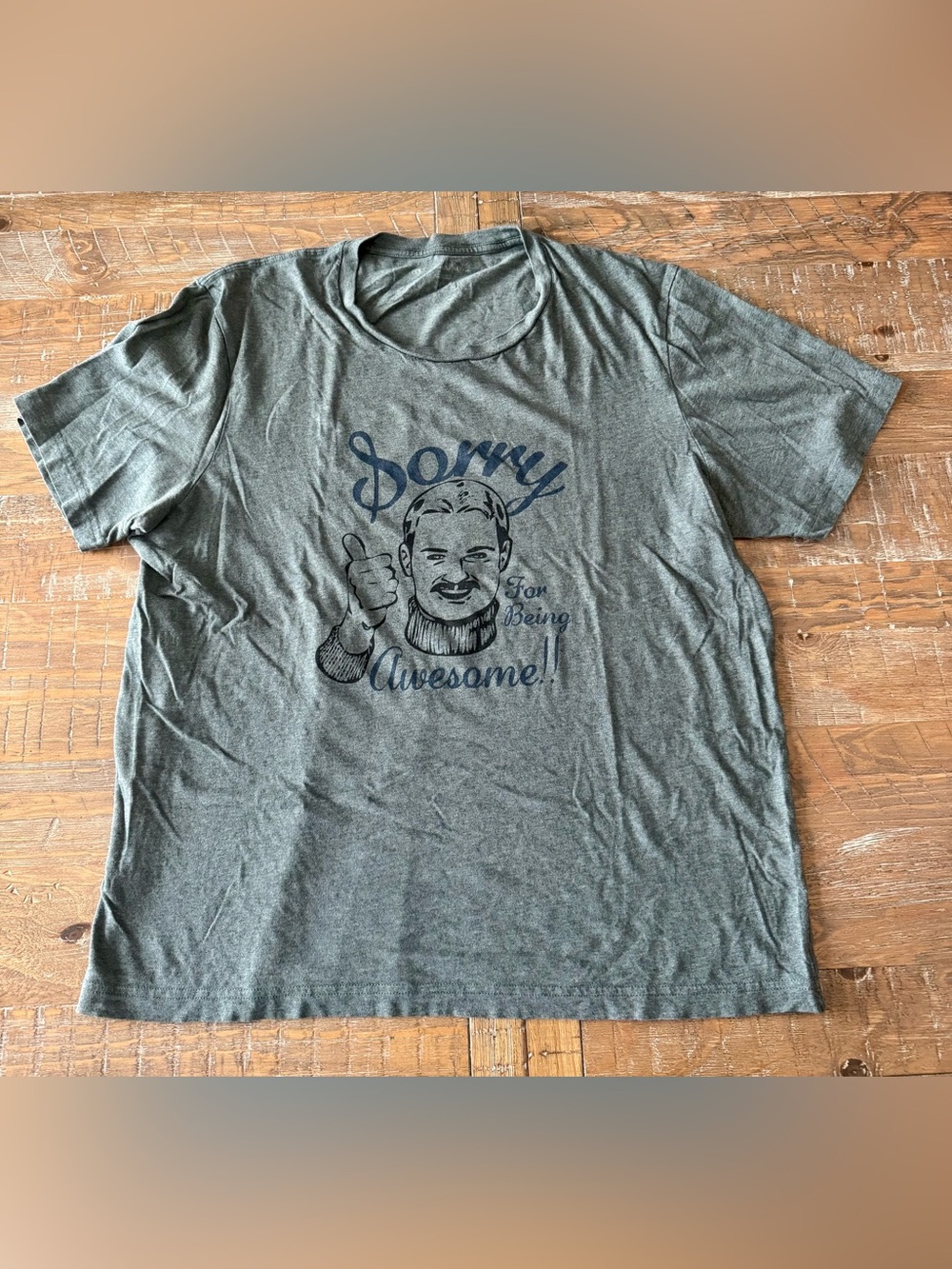 Travis Mathew Men's Green Graphic Tee - Sorry For Being Awesome, Size XL